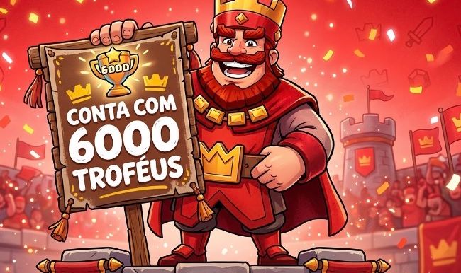 Conta de clash royale, com 6000 trofeus. 249,750 Moedas, quase todos os personag