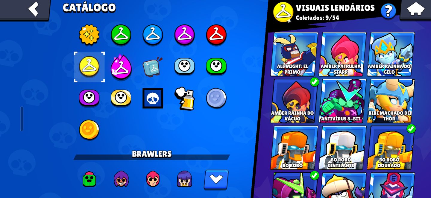 CONTA BRAWL STARS COM MUITOS BRAWLERS