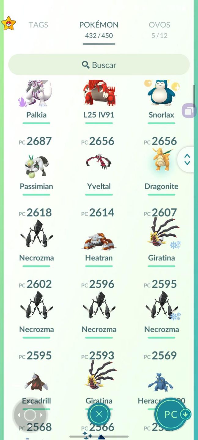 Conta de Pokemon Go lv55 com mais de 125 shines e diversos lendarios