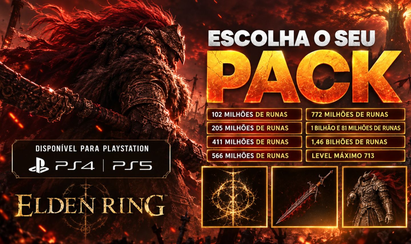 ELDEN RING: RUNAS, ARMAS, ARMADURAS E ITENS | PS4 / PS5