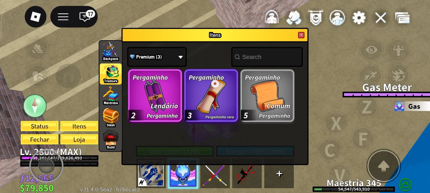 Conta Nível Máximo (Lv. 2800) | Cursed Dual Katana e Frutas Míticas
