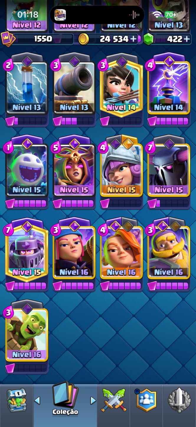 Conta Clash Royale Lv16