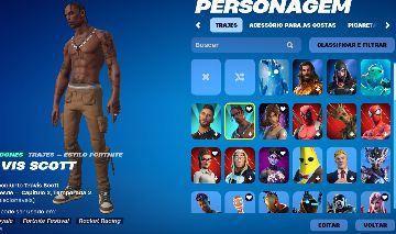 Compte Fortnite Avec Skin Travis Scott (et Autres Items) - Multiplateforme (PC, PS, Xbox, Switch)