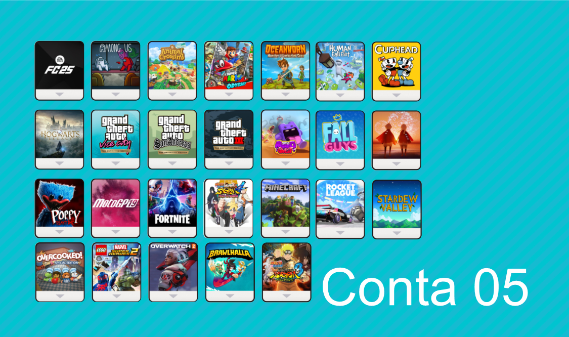 (Promoção) Várias Contas Secundárias - Nintendo Switch 1 e 2 - Mensalmente