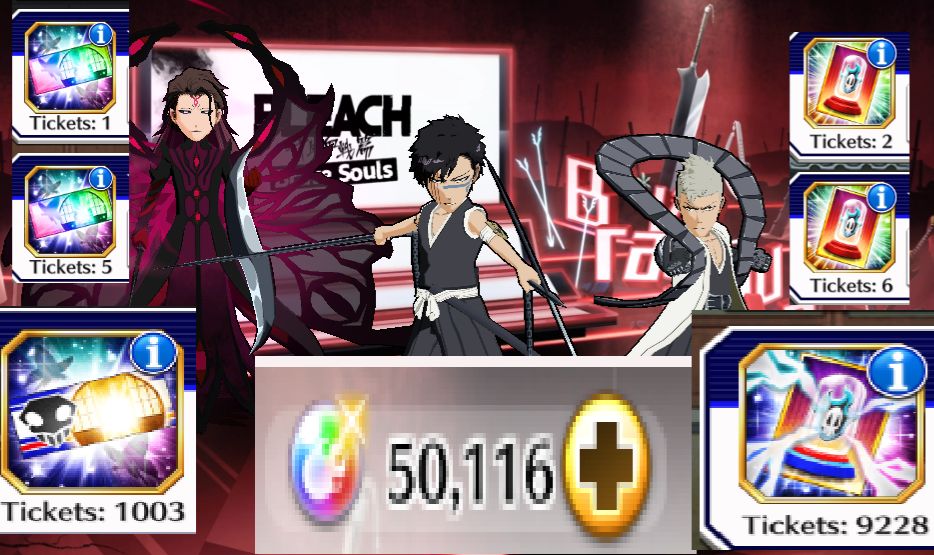 BBS/ 50116 Orbs/ Kensei - Shuhei - Aizen/1003 BBS/ 9228 Accessory Tickets