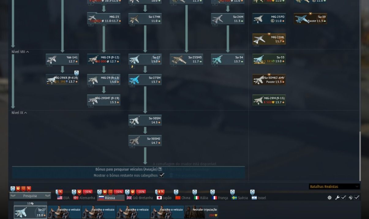NÍVEL 100 | EUA + URSS + SUÉCIA + JAPÃO TOP TIER | MiG-23ML | Meteor Reaper |