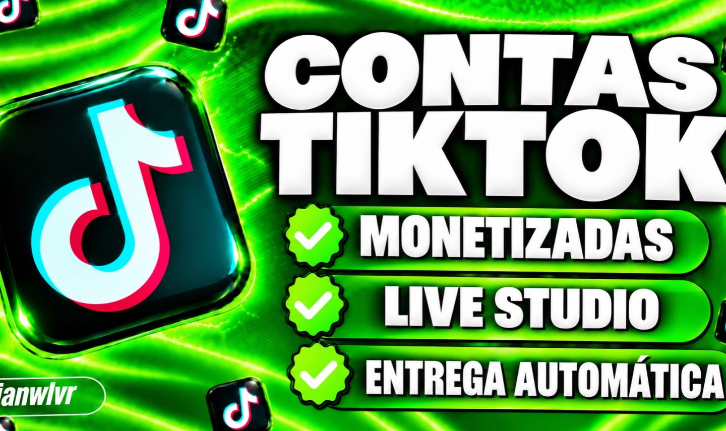 CONTAS TIKTOK - MONETIZADAS - LIVE STUDIO - TIKTOK SHOP