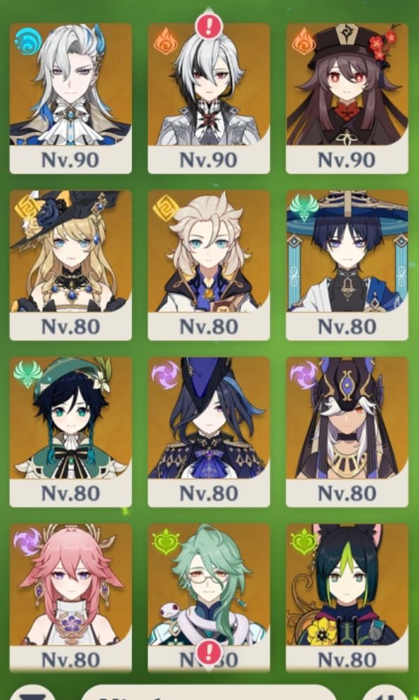 Conta tripla Hoyo (Honkai, Genshin e Zzz) todas nível max com vários personagens