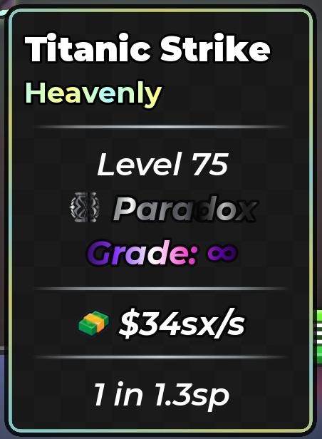 Anime Dice | Titanic Strike Ruby | Paradox Lv. 75