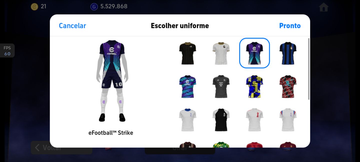 Time efootball Full épico, show time e lendários,