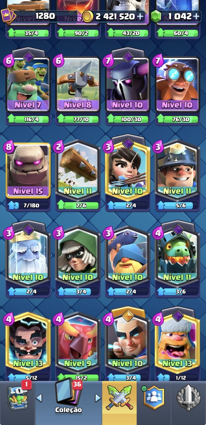 Conta Clash Royale 10k troféus