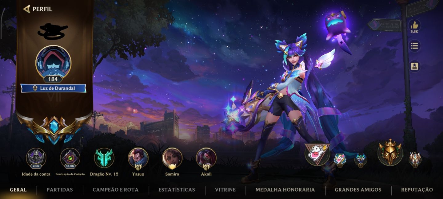 Conta Wild rift Ex Challenger com 211 skins