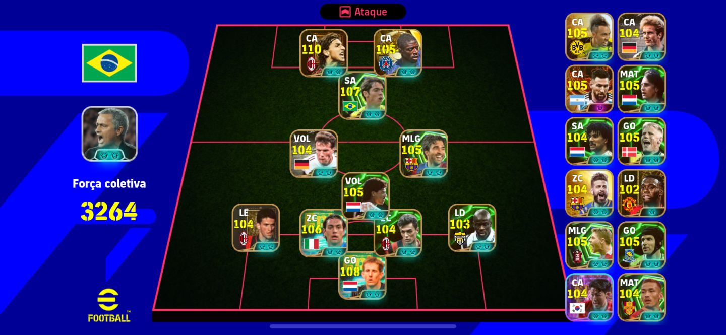 TÍTULO DO ANÚNCIO CONTA eFOOTBALL MOBILE JOGADORES TOP | ÓTIMO ELENCO
