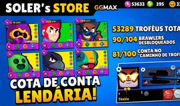 CONTA BRAWL STARS 53K+ TROFÉUS | 90 BRAWLERS | 53K MOEDAS |23K BLING |395 GEMAS