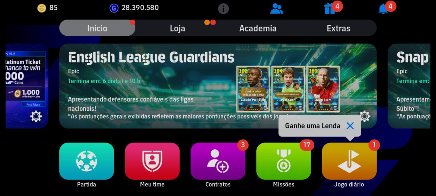 CONTA EFOOTBALL 3206 COM VARIOS JOGADORES TOP CONTA PERFEITA PRA COMEÇAR