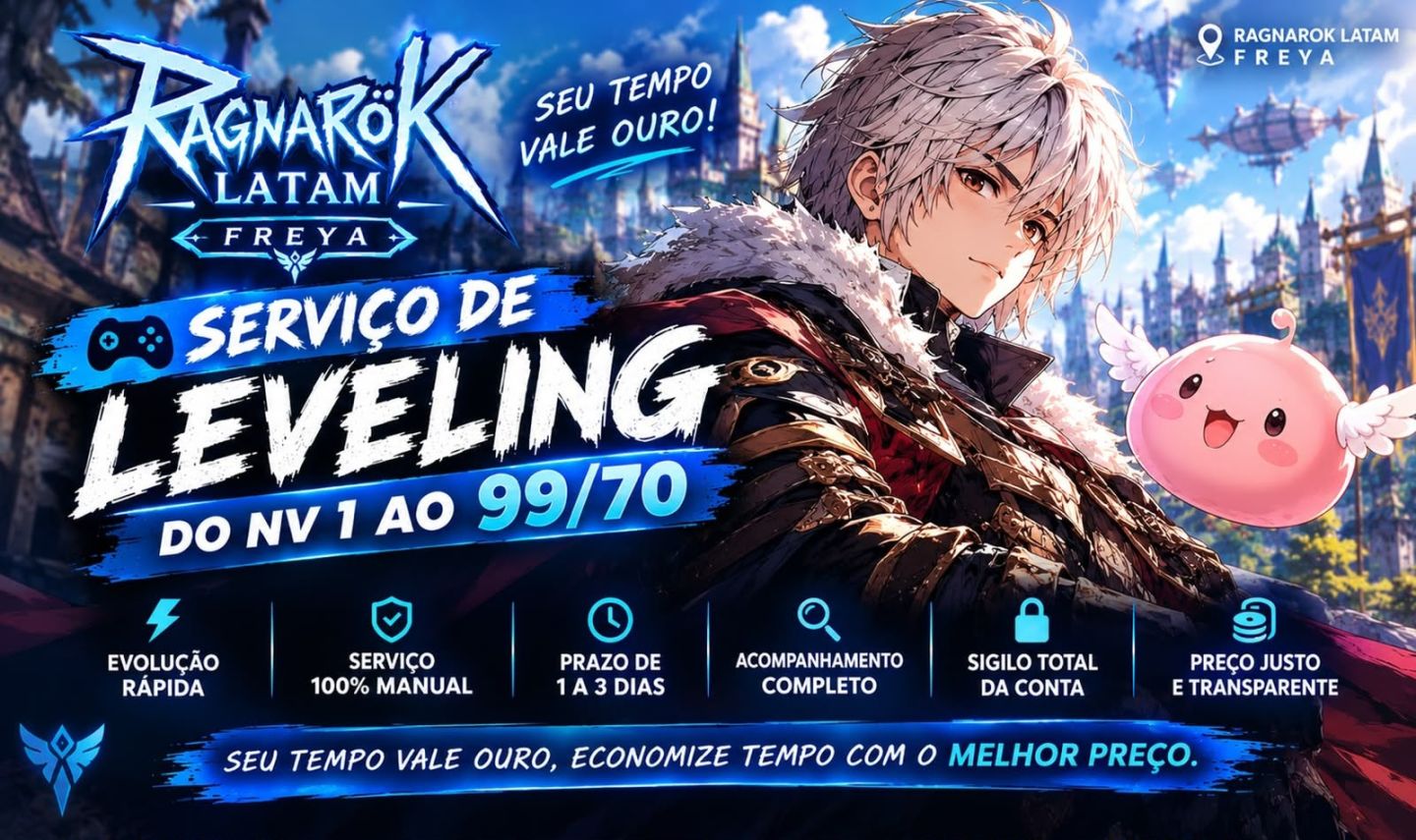 RAGNAROK LATAM FREYA- SERVIÇO DE LEVELING 1 ao 120 ( PROMOÇÃO )