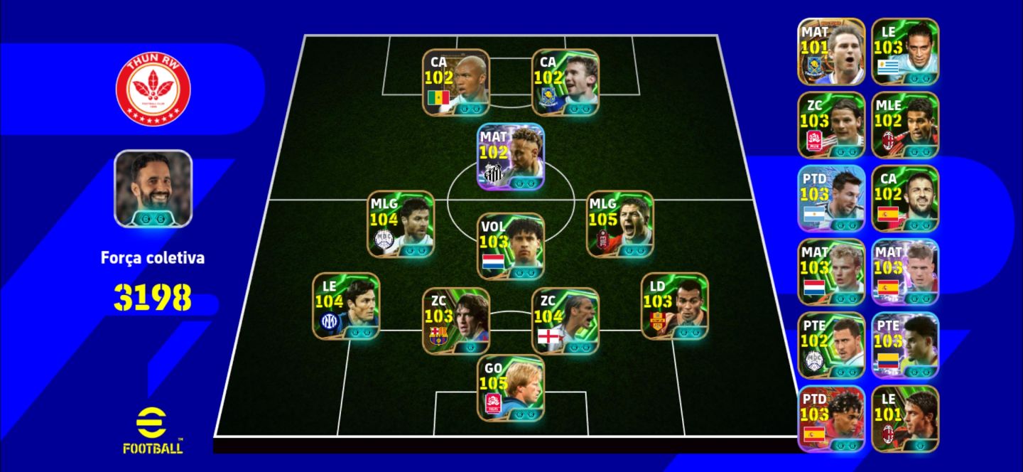 Conta de efootball com neymar blitz,gerrard 105,Xavier alonso105 e vários jgds
