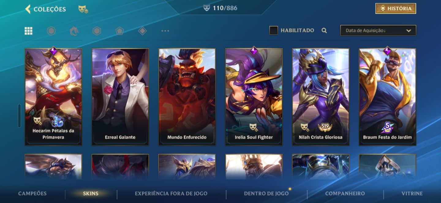 Conta WR top pra deixar como main
