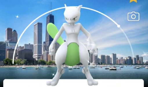 Mewtwo Fundo Chicago Brilhante (Shiny Background) - Pokémon Go