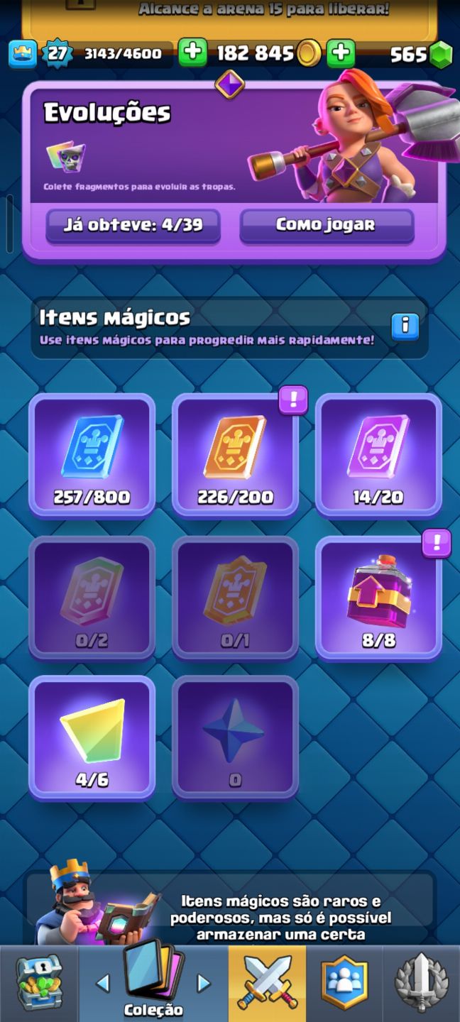 CONTA INICIANTE DE CLASH ROYALE