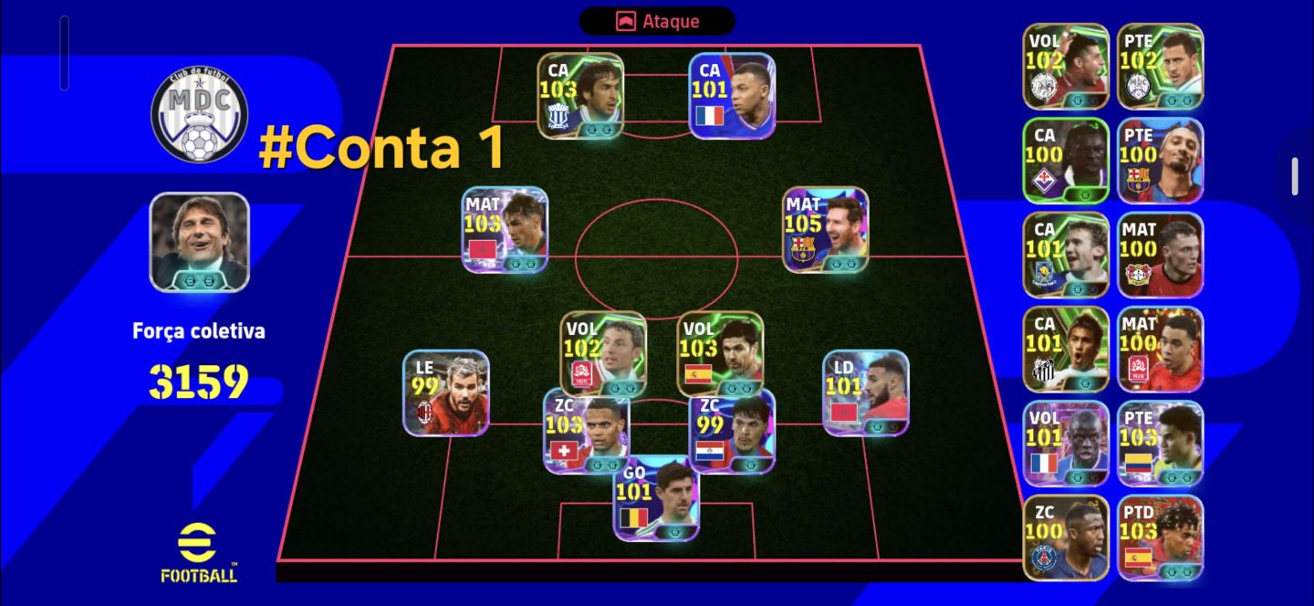 Contas De efootball boas pra começar