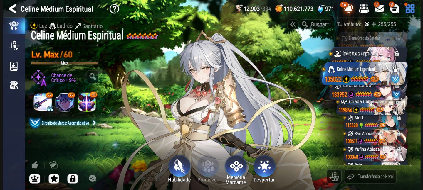 Conta de epic seven com muitos personagens e muitos MLs