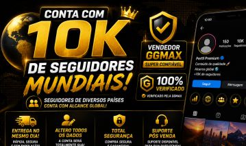 CONTA COM 10K DE SEGUIDORES MUNDIAIS!