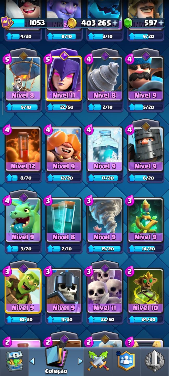 Conta de Clash Royale arena 16