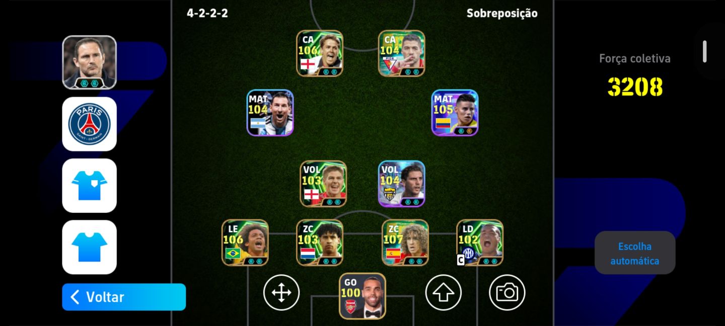 Conta de efootball com 4 jogadores de box