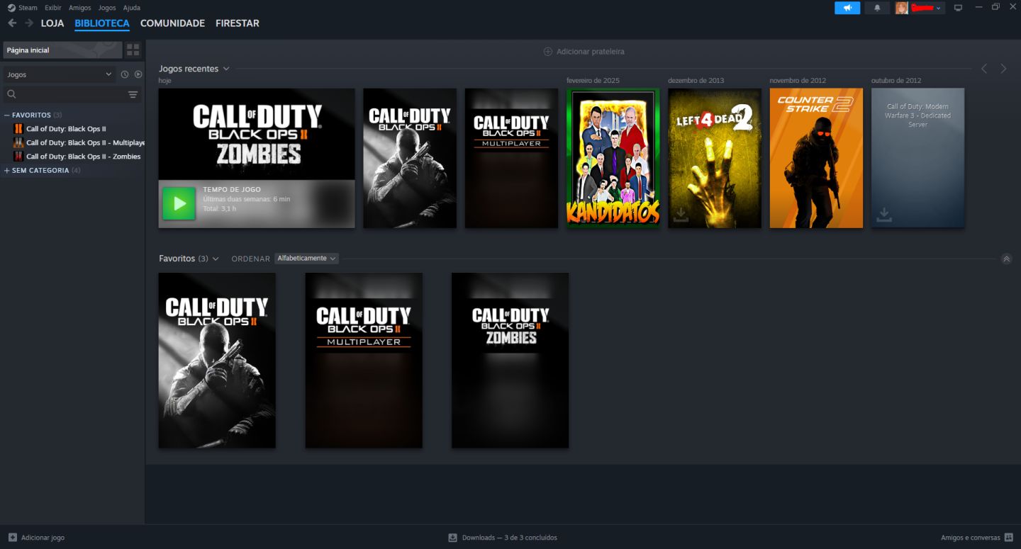Conta Steam Call of Duty: Black Ops II (BO2)