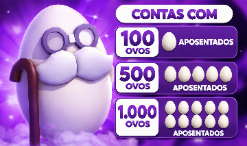 CONTAS COM ATÉ 1.000 OVOS APOSENTADOS - ADOPT ME