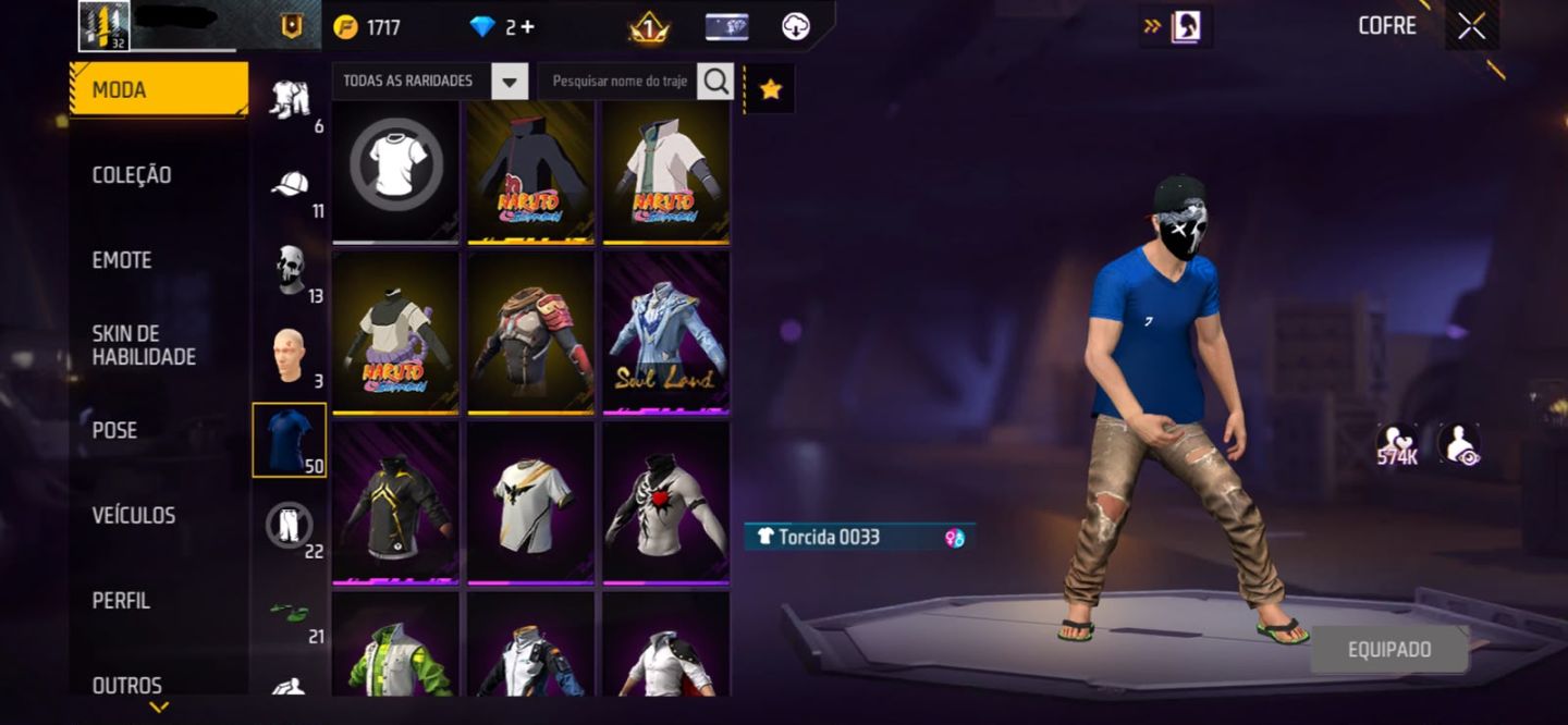 CONTA DE FREE FIRE COM SKIN RARA DO ITACHI!