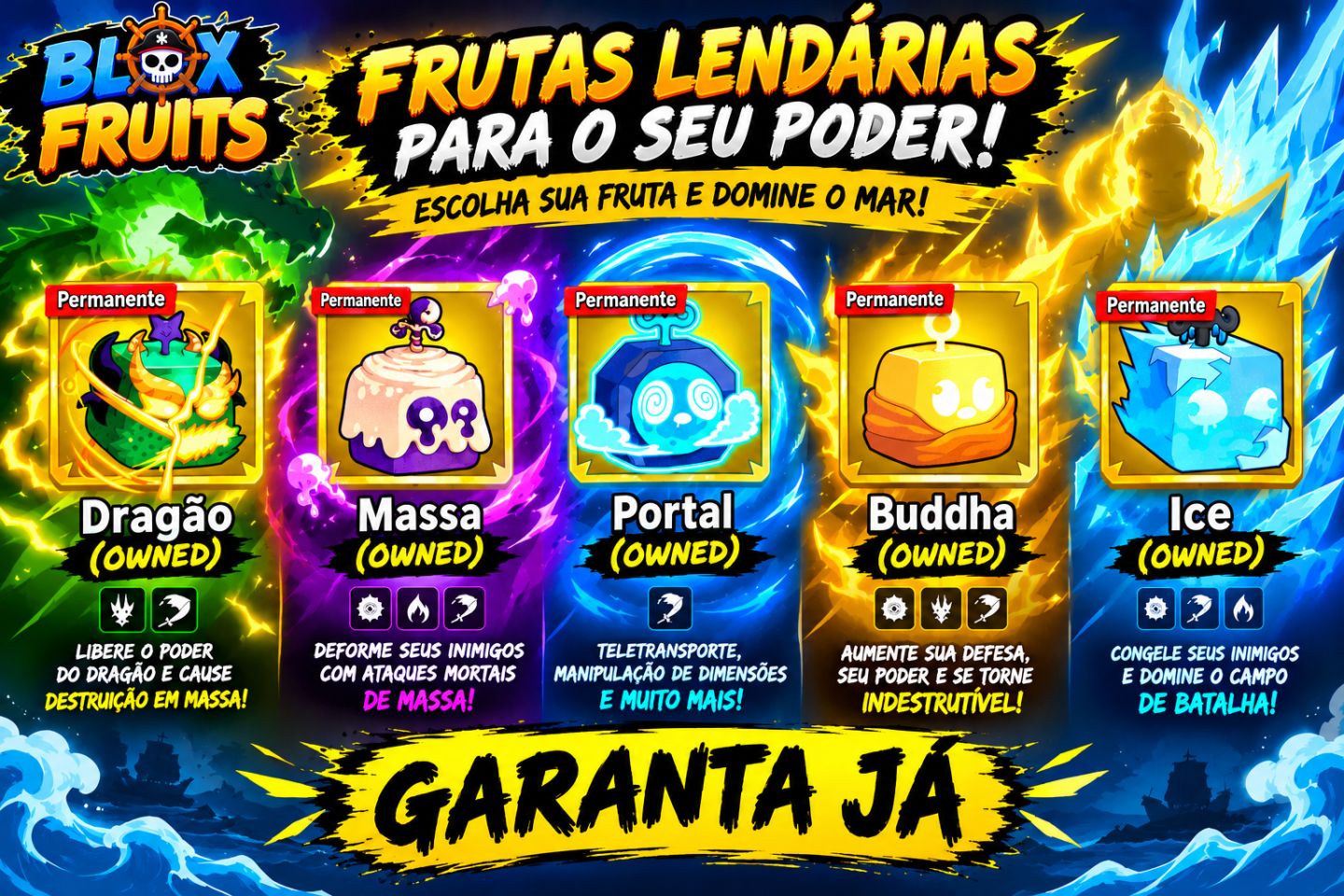 CONTA DE ROBLOX À VENDA! FOCADA EM BLOX FRUITS! FRUTAS PERMANENTES!!