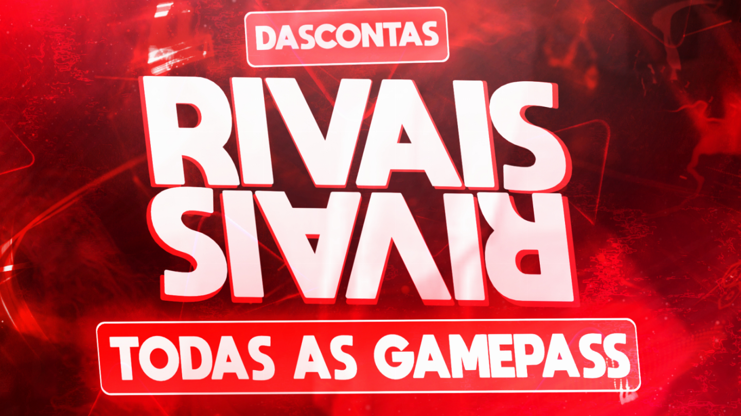 RIVAIS / RIVALS / TODAS AS GAMEPASS / ROBLOX/MELHOR PREÇO/50 %OFF