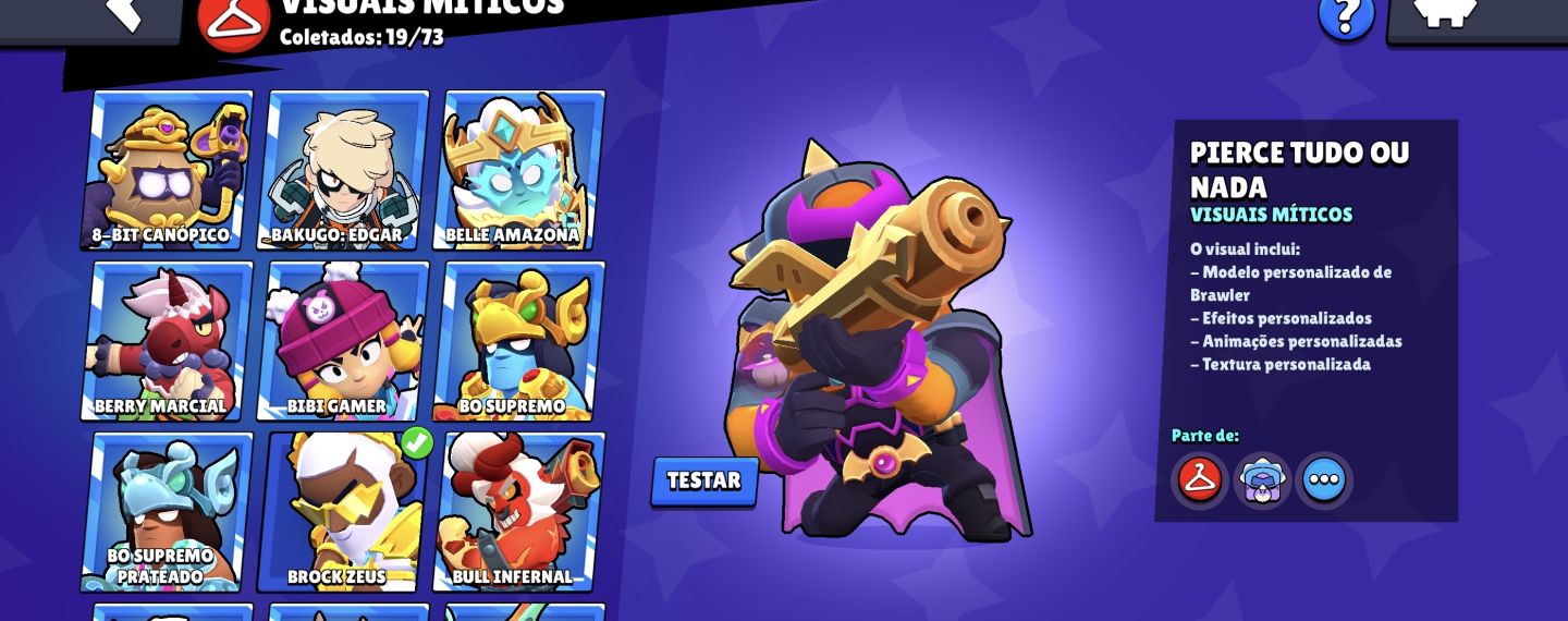 CONTA BRAWL STARS 2019 70k TROFÉUS OG 104/105 BRAWLERS