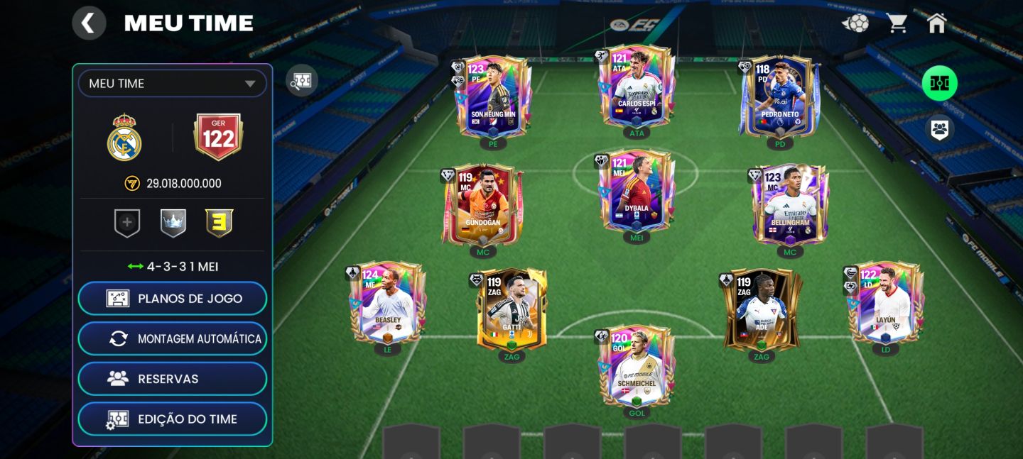 CONTA FC MOBILE 27 GER 122 ( JOGADORES UPADOS FULL, PODE IR DO GER 125/126)