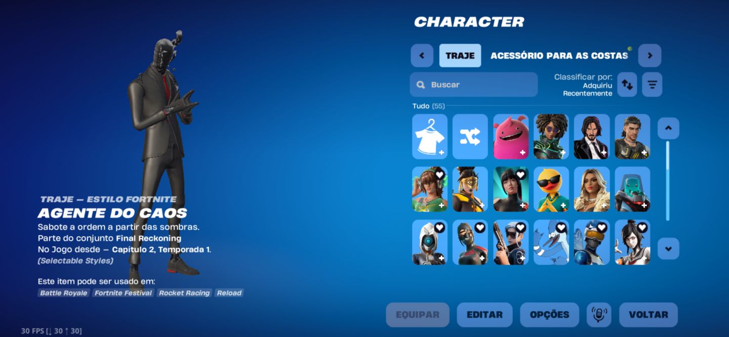 Conta de Fort 55 skin é mto mais