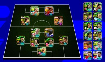 Conta Meta de Efootball Mobile com Salah Blitz, Bale Novo, Messi BigTime e Cruyf