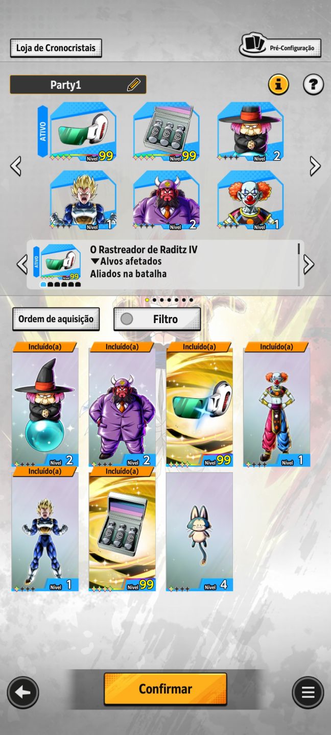 Conta Dragon Ball Legends end game