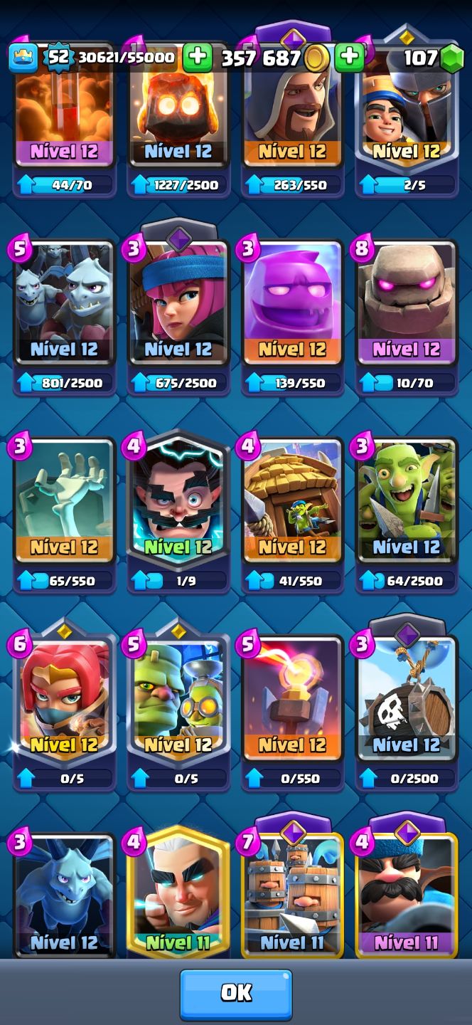 Conta Clash royale Muito Boa com muitas evoluções