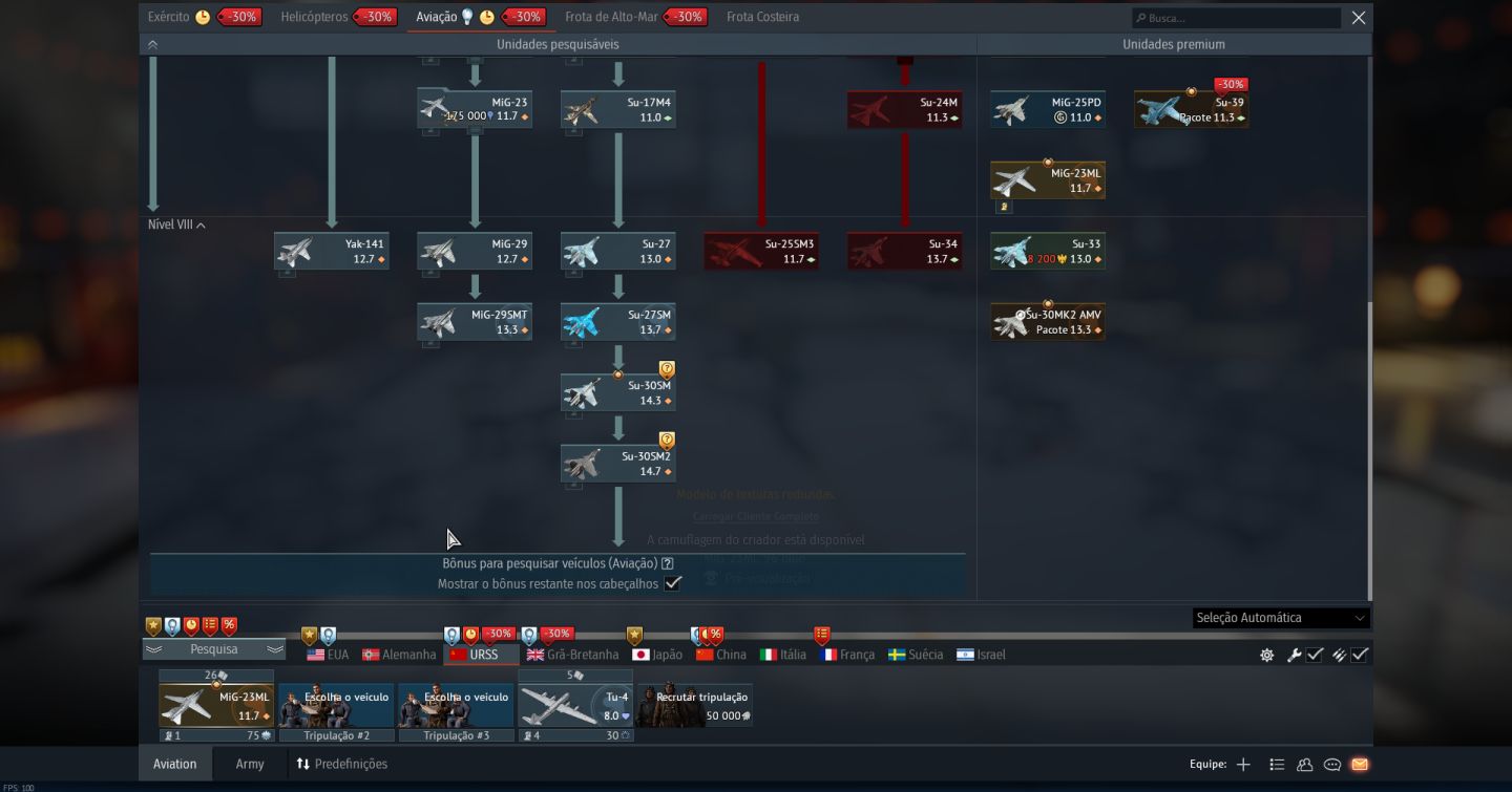 Conta War thunder Top tier em aviação