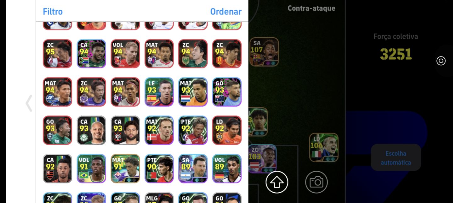 Conta: serv Brasil 3251 força coletiva, Neymar 107 Barça e mbape blitz