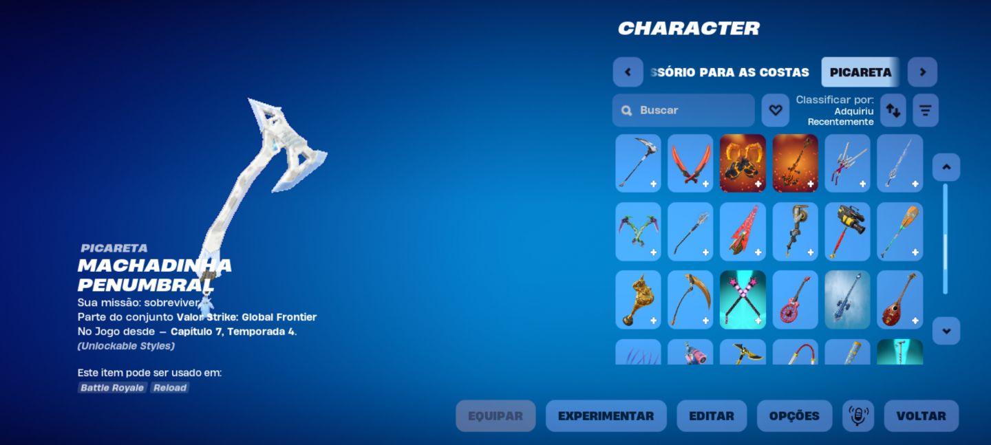 Conta do Fortnite com 41 skins, Nível 173.