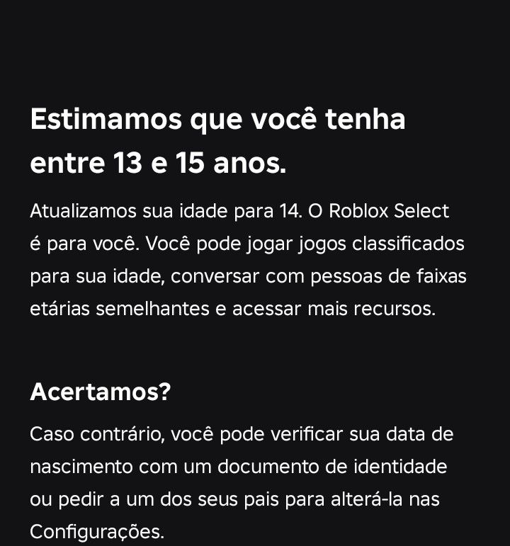 Contas Roblox 13 - 15 ANOS!
