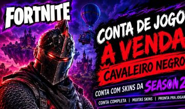Conta Fortnite Rara com Cavaleiro negro season 2