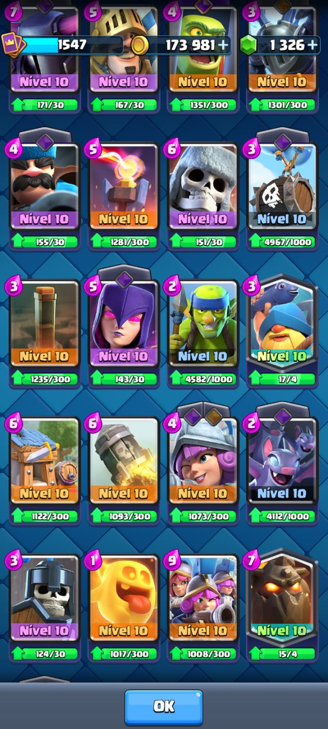 CONTA PREMIUM DE CLASH ROYALE À VENDA Todas as CARTAS e muitas EVOLUCOES