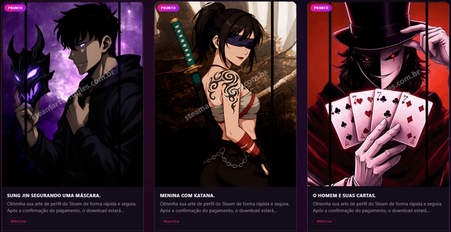 ARTWORK PERSONALIZADA PARA PERFIL STEAM