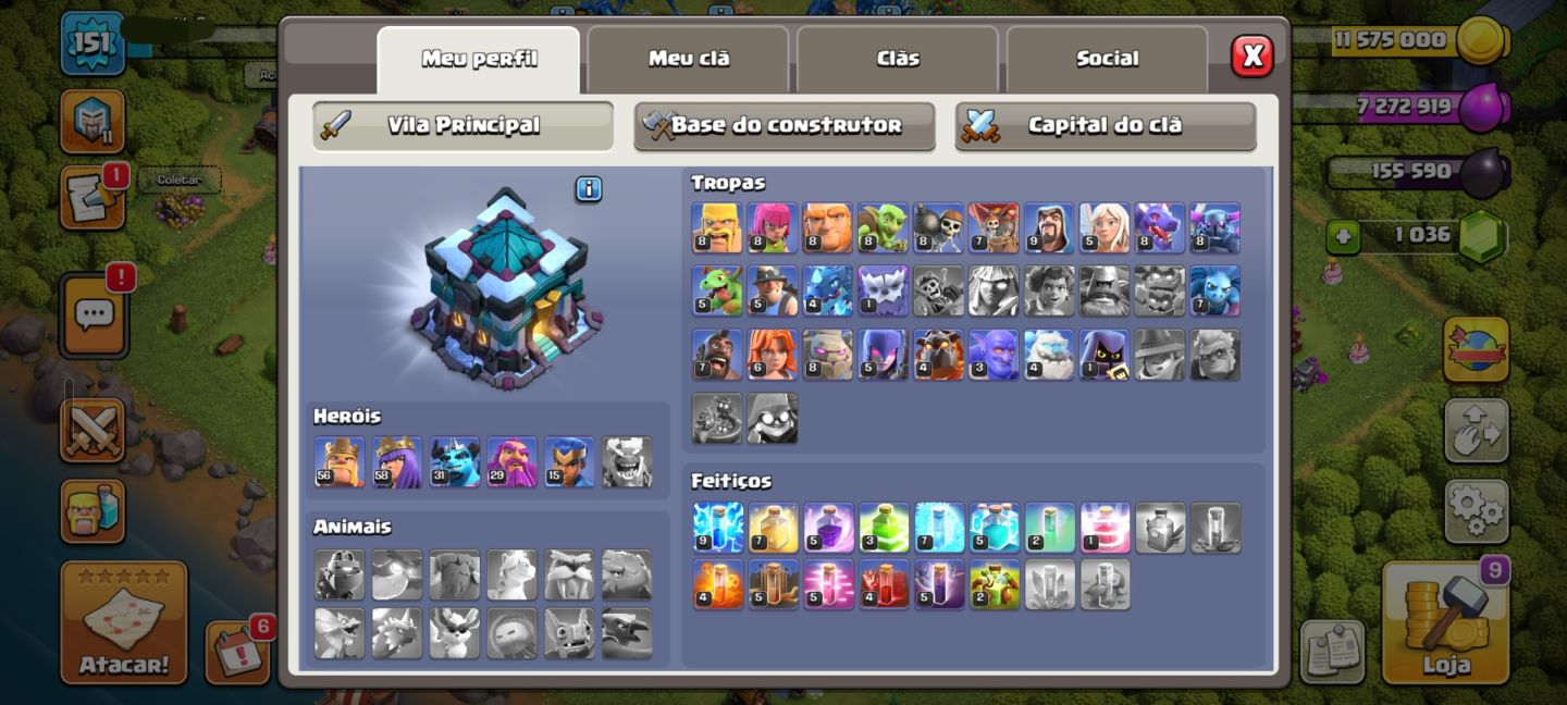 2 CONTAS DE CLASH OF CLANS