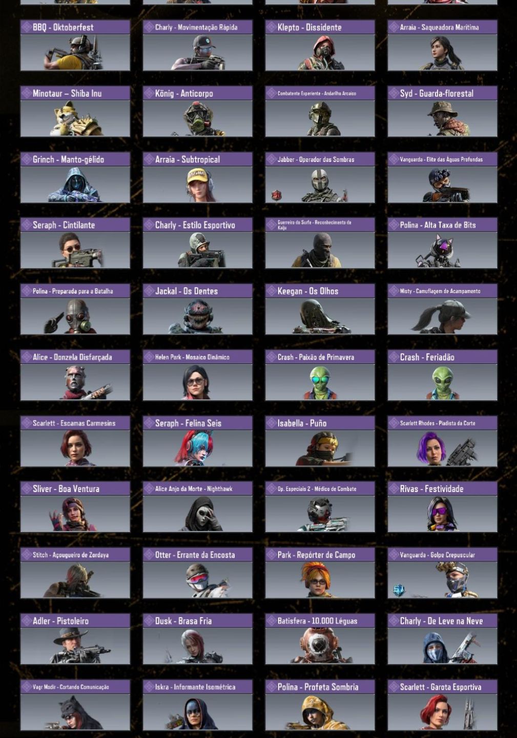 CONTA COD MOBILE COM VARIAS SKINS