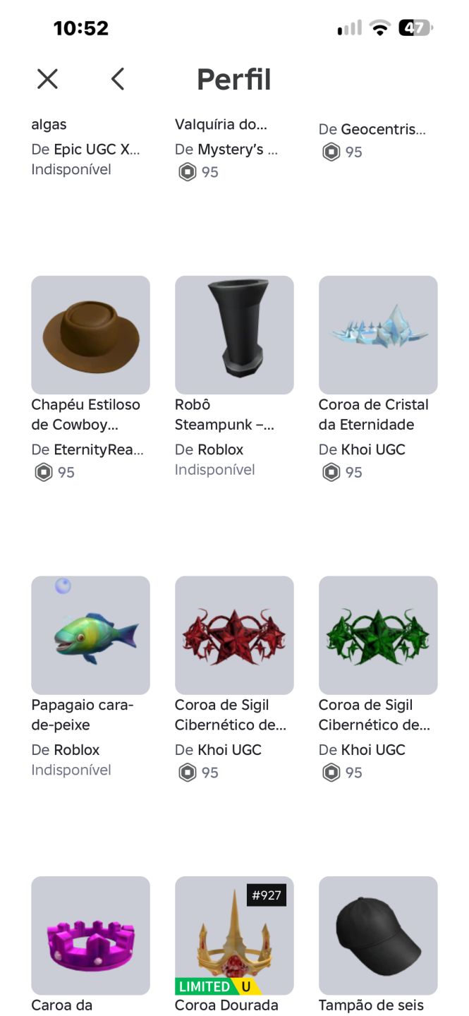 Conta korblox e muitos itens de avatar, passo ela numa de ff